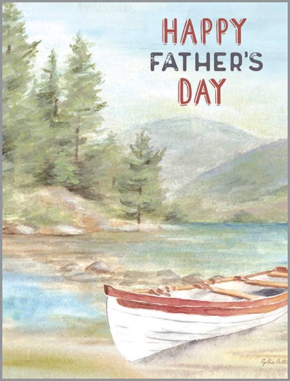 With Scripture Father's Day Greeting Card - Woodland RowBoat--Lemons and Limes Boutique