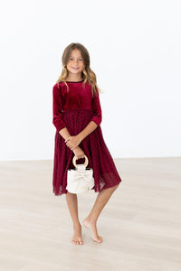 Cranberry Velvet Tutu Dress-Velvet Tutu Dress-Lemons and Limes Boutique