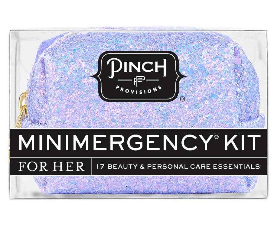 Periwinkle Glitter Minimergency Kit by Pinch Provisions--Lemons and Limes Boutique