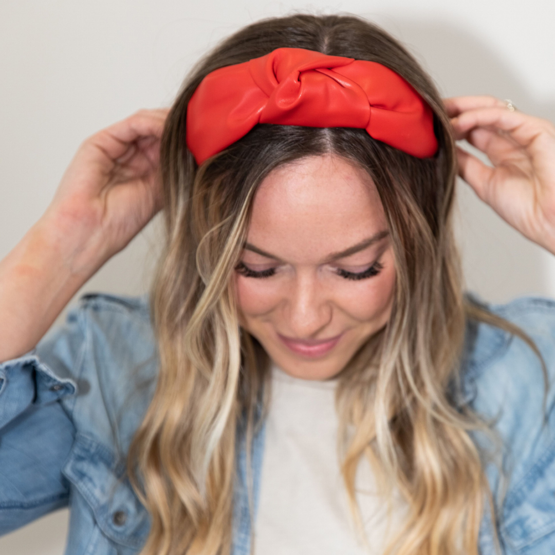 Brooklyn Headband in Red-Lemons and Limes Boutique