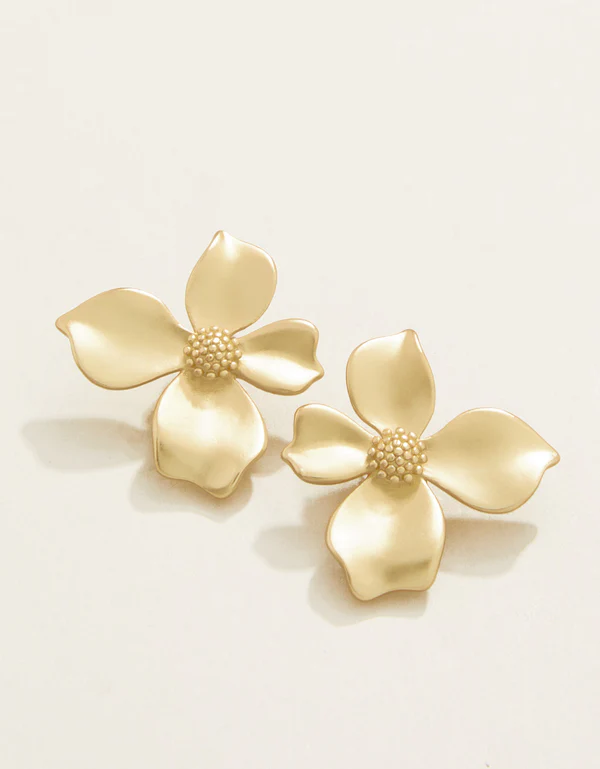 Wallflower Stud Earrings in Gold by Spartina-Lemons and Limes Boutique