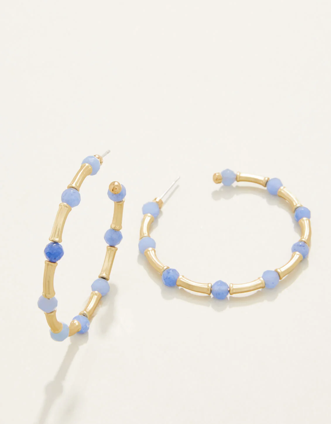 Calm Waters Hoop Earrings in Blue Aventurine by Spartina-Lemons and Limes Boutique