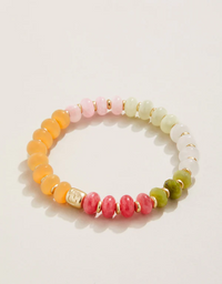 Stone Stretch Bracelet 10mm Pink/Green by Spartina-Lemons and Limes Boutique