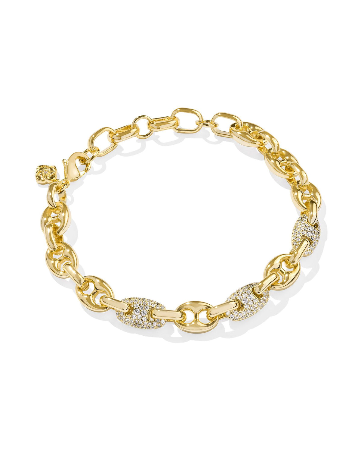 Bailey Pave Chaine Bracelet in Gold White Crystal by Kendra Scott-Lemons and Limes Boutique