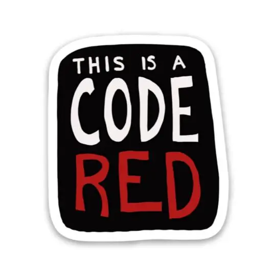 This is a Code Red Sticker--Lemons and Limes Boutique