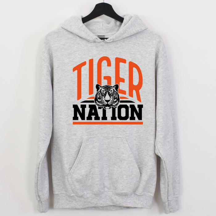 Tiger Nation Grey Hoodie--Lemons and Limes Boutique