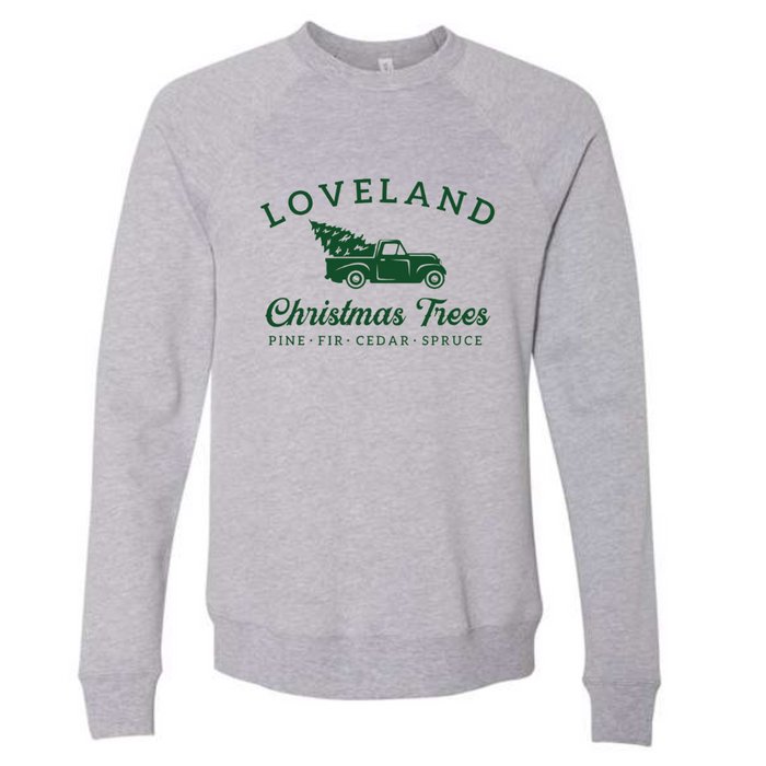 Loveland Christmas Tree Truck Long Sleeve T-Shirt on Athletic Gray--Lemons and Limes Boutique