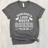 Loud Mouth Cheer Mom Short Sleeve Tee-Lemons and Limes Boutique