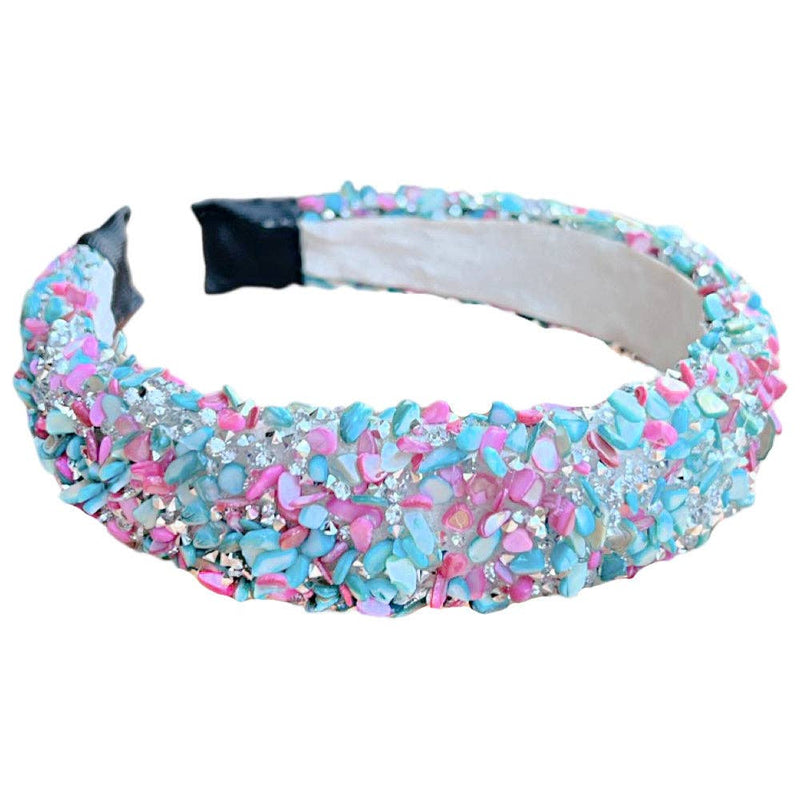 All That Glitters Headband in Bubblegum--Lemons and Limes Boutique