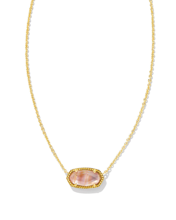 Elisa Pendant Necklace in Gold Light Pink Iridescent Abalone by Kendra Scott--Lemons and Limes Boutique