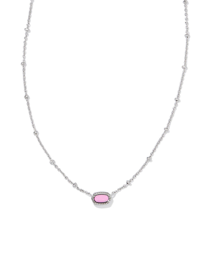 Mini Elisa Satellite Short Pendant in Silver Fuchsia Magnesite by Kendra Scott-Lemons and Limes Boutique