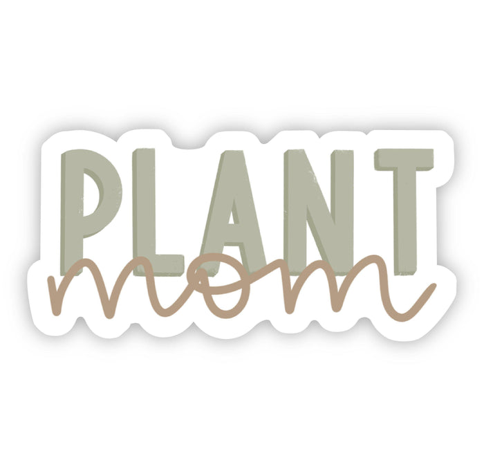 Plant Mom Green Lettering Sticker-Lemons and Limes Boutique
