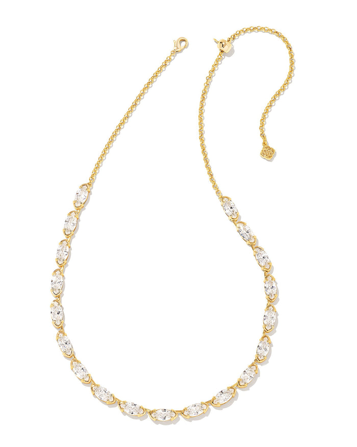 Genevieve Strand Necklace in Gold White CZ by Kendra Scott--Lemons and Limes Boutique
