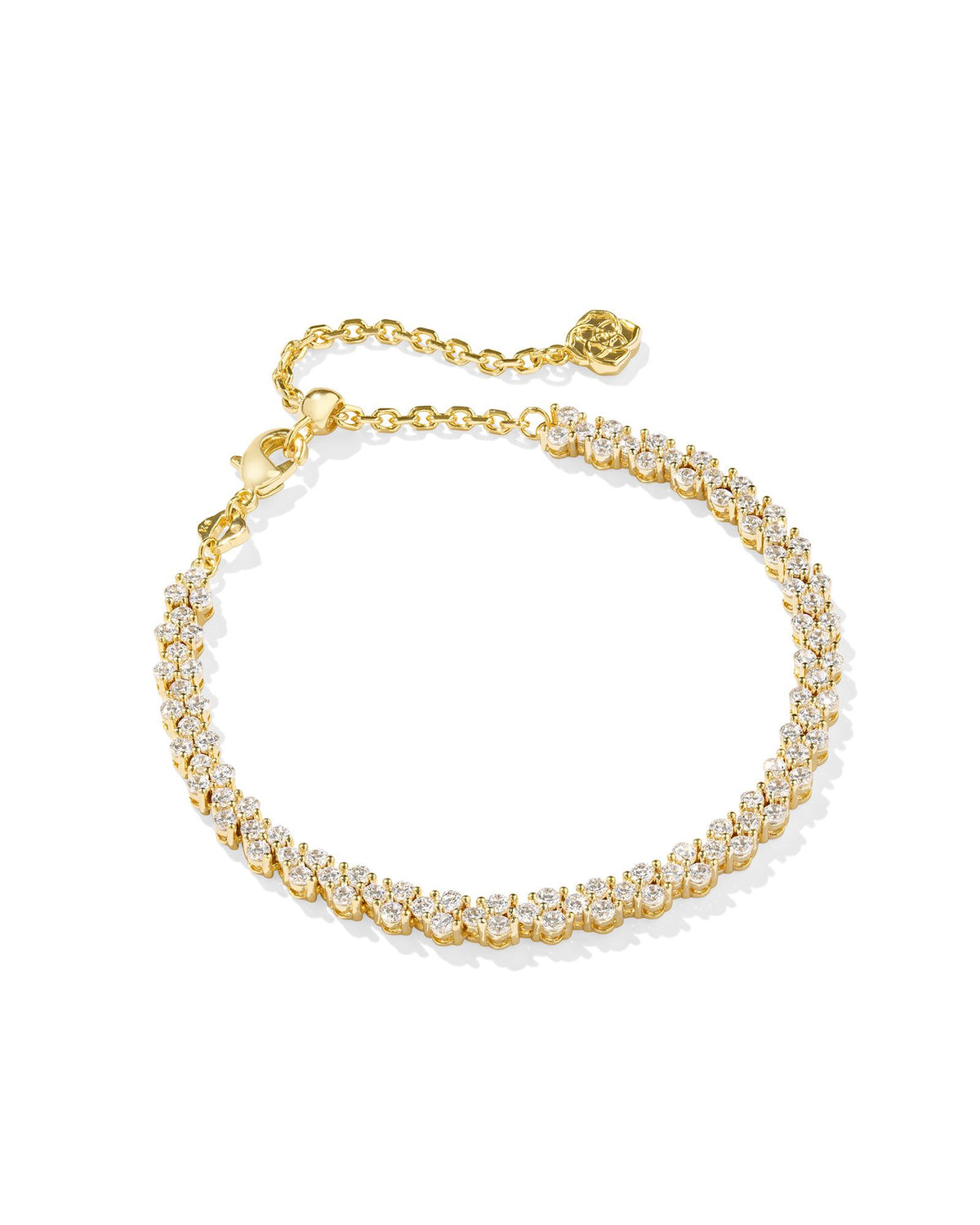 Emery Tennis Bracelet in Gold White Crystal by Kendra Scott-Lemons and Limes Boutique