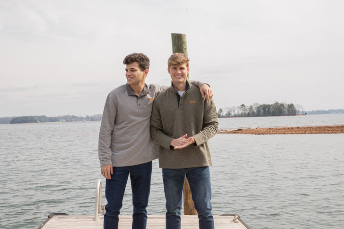 Men's Quilted Pullover in Dove by Simply Southern--Lemons and Limes Boutique