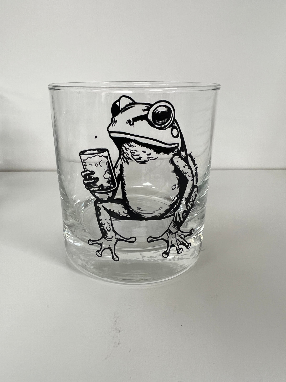 Frogman with Drink Old Fashioned Glass-Lemons and Limes Boutique