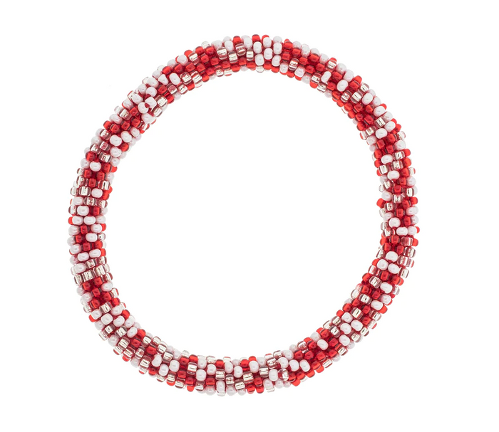 Roll-On® Bracelet Red and White Speckled--Lemons and Limes Boutique