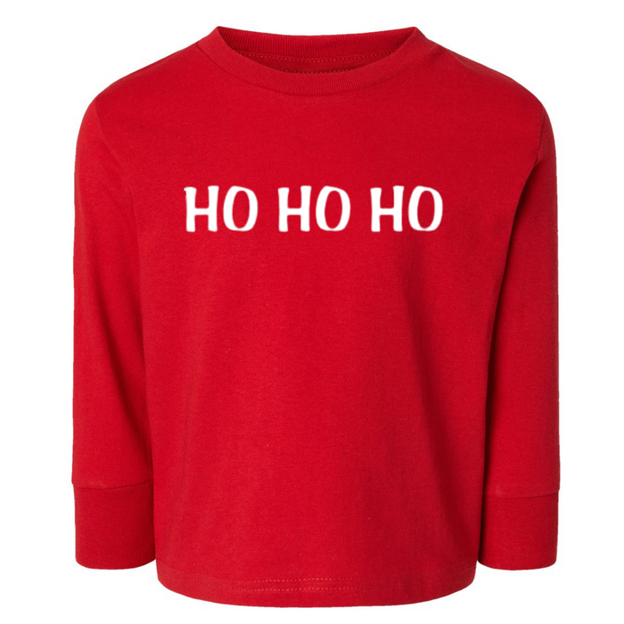 Ho Ho Ho-Toddler Long Sleeve T-Shirt-YOUTH-Lemons and Limes Boutique