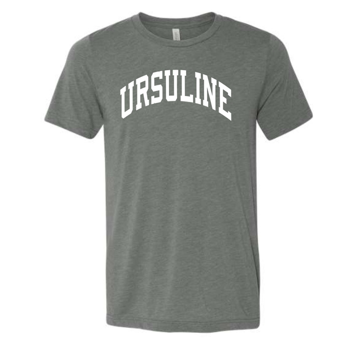 Curved Ursuline T-Shirt on Deep Heather-Lemons and Limes Boutique