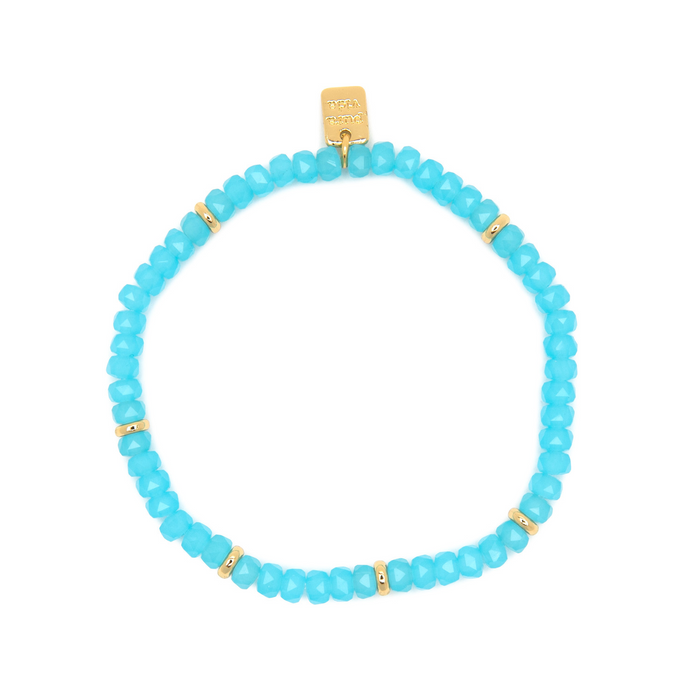 Surfrider Foundation Aqua Stretch Bracelet in Gold by Pura Vida-Lemons and Limes Boutique