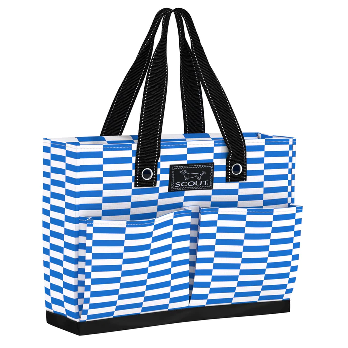 Uptown Girl Pocket Tote Bag in Checkmate by Scout Bags--Lemons and Limes Boutique