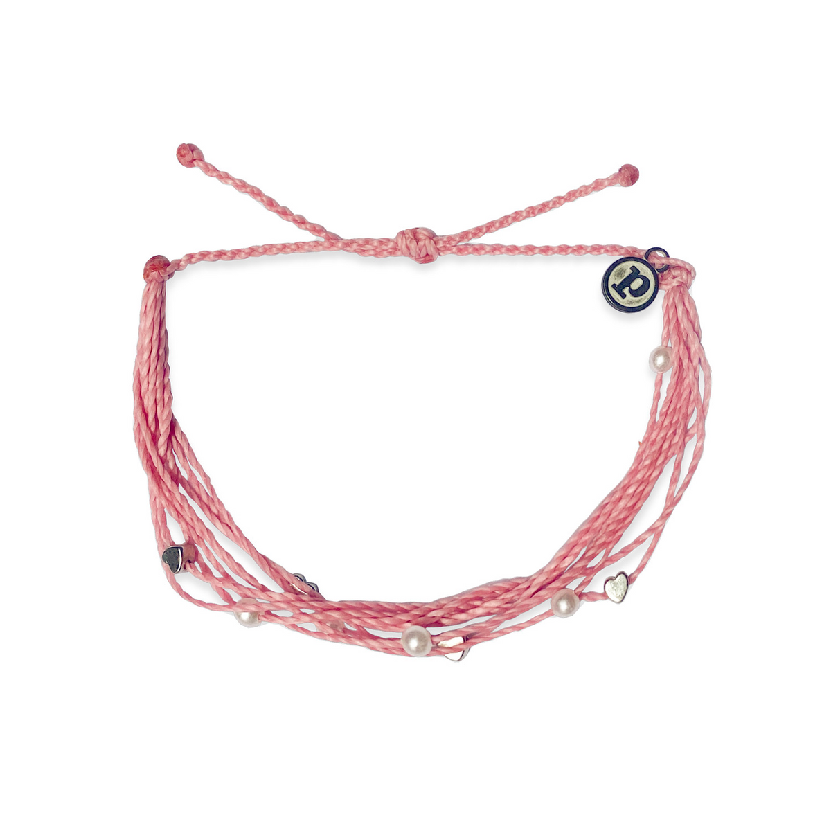 I Heart Malibu Charity Silver Bracelet in Light Pink by Pura Vida-Lemons and Limes Boutique