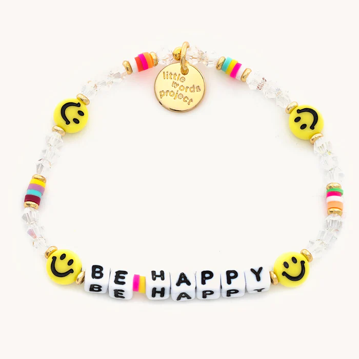 Be Happy Lucky Symbols Bracelet Little Words Project--Lemons and Limes Boutique