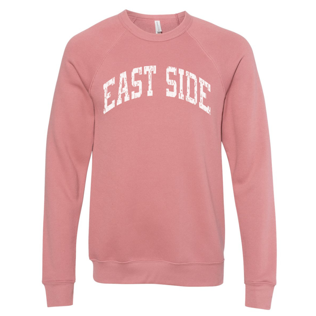 East Side Sponge Fleece Sweatshirt on Mauve--Lemons and Limes Boutique