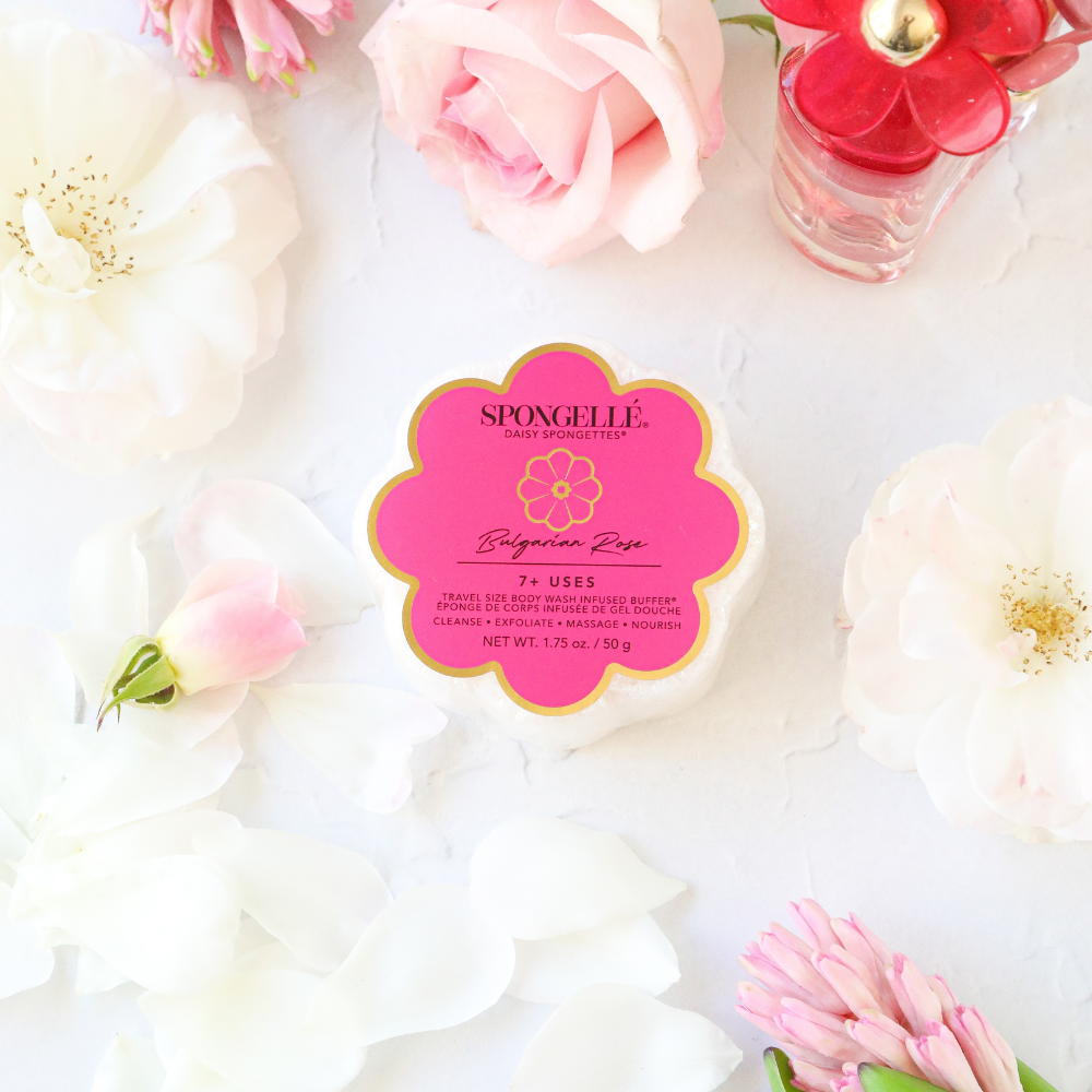 Bulgarian Rose | Daisy Spongette-Body Wash Infused Buffer-Lemons and Limes Boutique