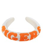 Tigers Beaded Headband--Lemons and Limes Boutique