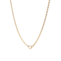 18K Gold PVD Stainless Steel Loop Connector Chain Necklace in Gold and Silver