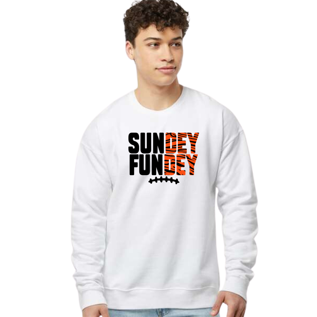 Sundey Fundey Sweatshirt on White--Lemons and Limes Boutique