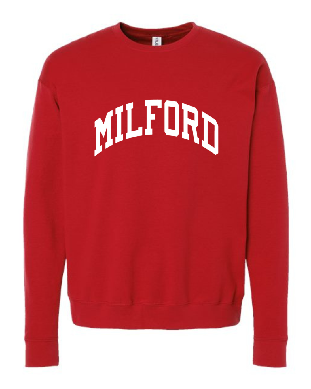 Milford Curved Sweatshirt on Heathered Red-Apparel-Lemons and Limes Boutique