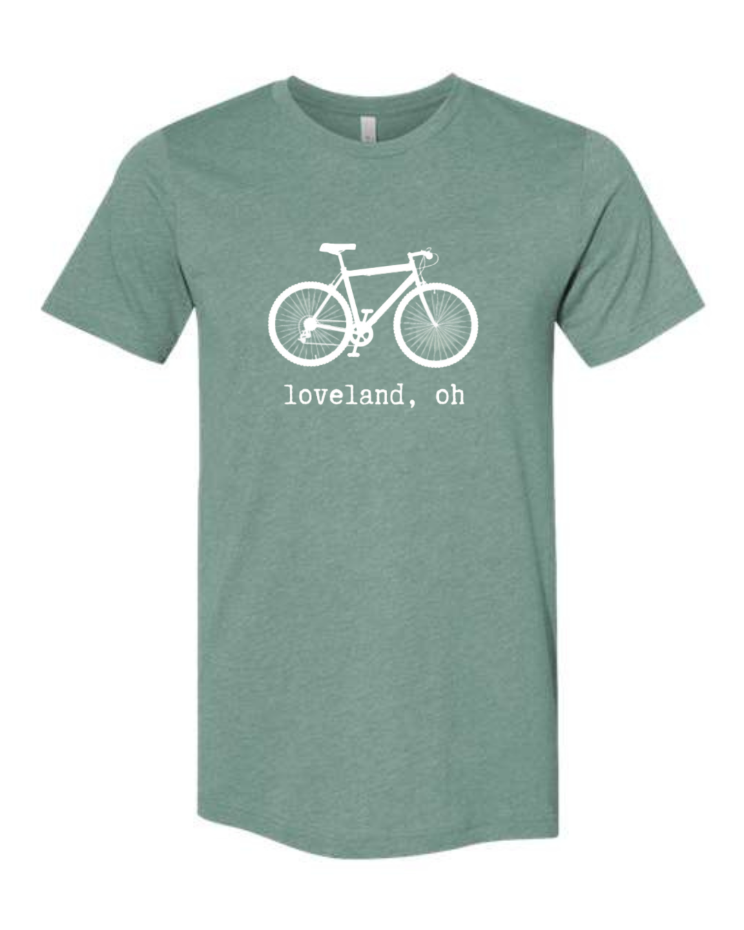 Vintage Loveland Bike t-Shirt on Heather Dusty Blue
