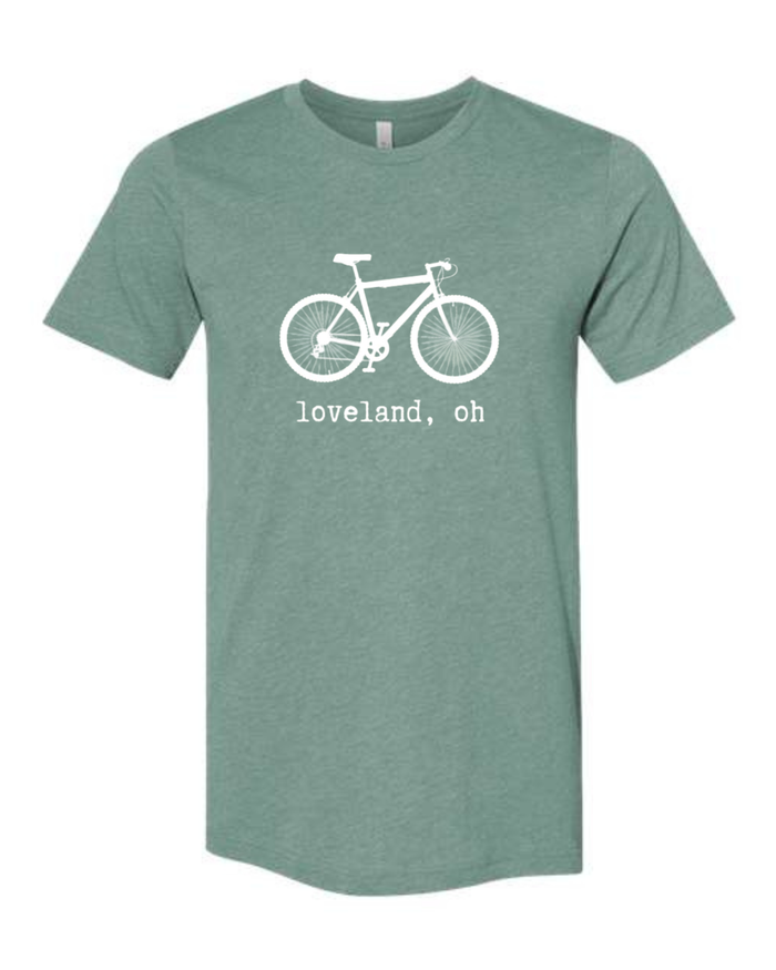 Vintage Loveland Bike t-Shirt on Heather Dusty Blue