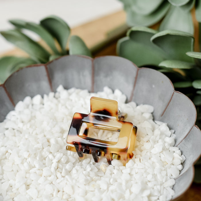 Small Geo Hair Clips- Tortoise-Lemons and Limes Boutique