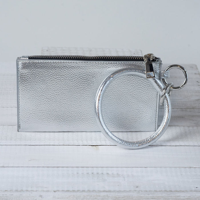 Carly Hands Free Bangle Keychain with Wristlet-Silver-Keychain-Lemons and Limes Boutique