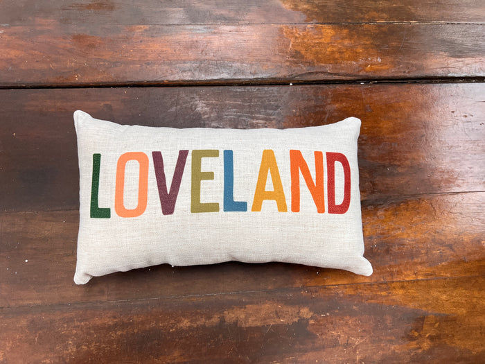 Loveland, Ohio Lumbar Pillow - Multi Color--Lemons and Limes Boutique
