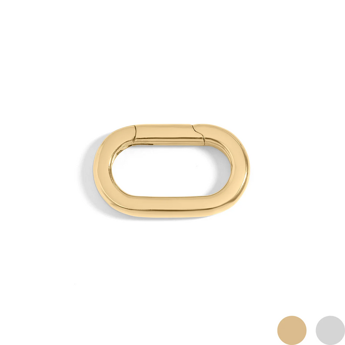 18K Gold PVD Stainless Steel Oval Carabiner