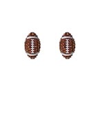 Pave Football Stud Earrings-Lemons and Limes Boutique