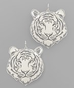 Tiger Filigree Earrings in Silver-Lemons and Limes Boutique