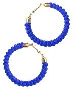 Cord Hoops in Blue
