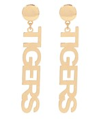 Gold Drop Tigers Dangle Earrings