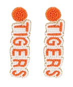 Orange Drop Tigers Dangle Earrings-Lemons and Limes Boutique