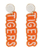 White Drop Tigers Dangle Earrings-Lemons and Limes Boutique