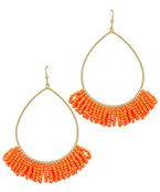 Layered Teardrop Tassel Earrings in Orange-Lemons and Limes Boutique