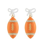 Gameday Pave Football Bow Earrings-Lemons and Limes Boutique