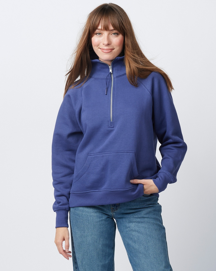 Signature Half Zip Fleece Pullover in Future Dusk-Lemons and Limes Boutique