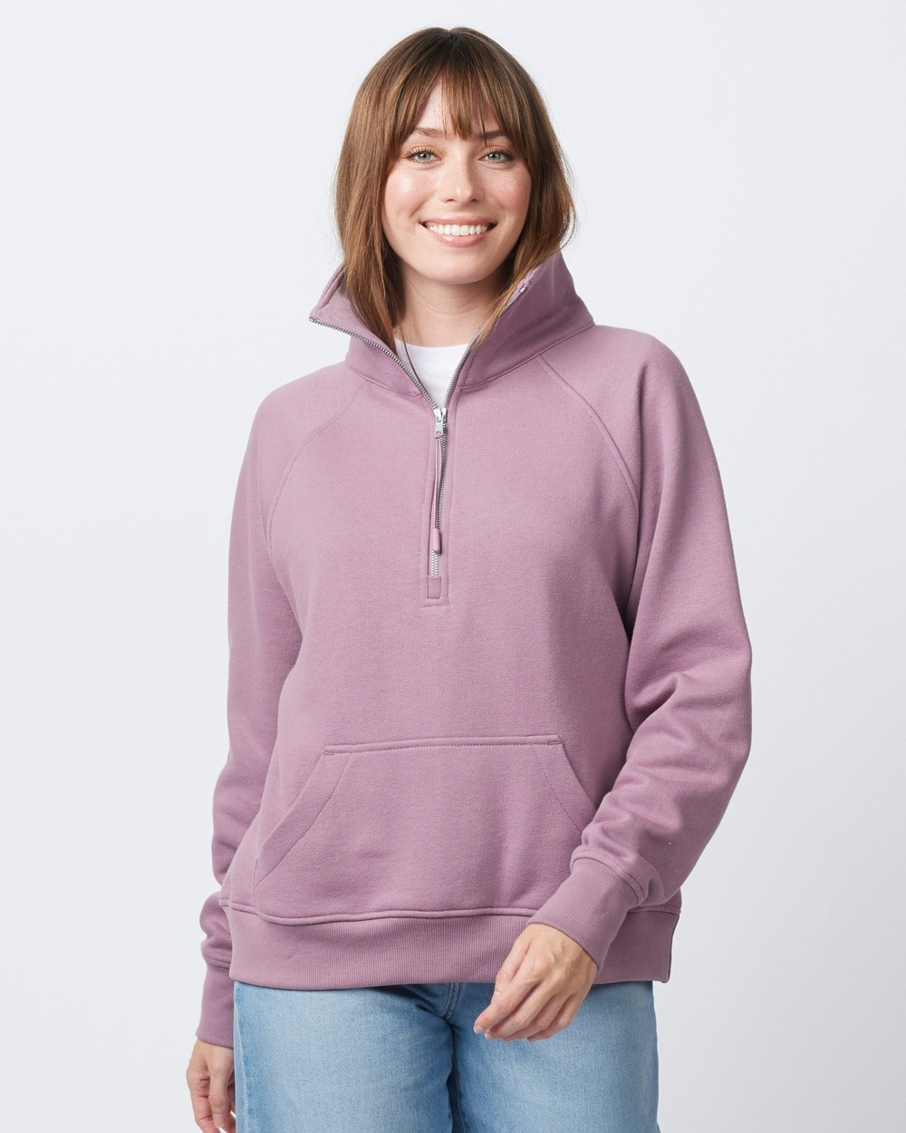 Signature Half Zip Fleece Pullover in Lavendar Haze-Lemons and Limes Boutique