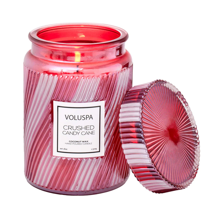 Crushed Candy Cane Large Jar Candle Voluspa-Lemons and Limes Boutique